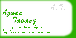 agnes tavasz business card