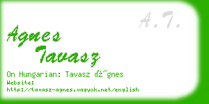 agnes tavasz business card